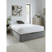 Very Home Duncan End Lift Up Storage Ottoman Bed With Mattress Options (Buy & Save!) - Grey - Bed Frame With Memory Mattress