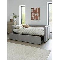 Very Home York Day Bed With Trundle Under Bed With Mattress Options (Buy & Save!) - Bed Frame With Microquilt Mattress