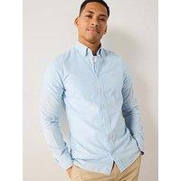 Hackett Garment Dye Oxford Shirt - Light Blue