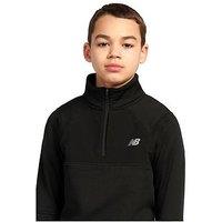 New Balance Junior Boys Athletic Quarter Zip - Black