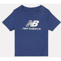 New Balance Kids Jersey Stacked Logo Tee - Navy