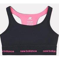 New Balance Junior Girls Racerback Bra - Black