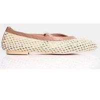 Public Desire River Woven Flat Shoe - Natural