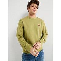 Levi'S Original Housemark Logo Crew Neck Sweat Top- Light Green