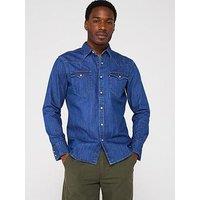 Levi'S Barstow Denim Western Shirt - Mid Wash