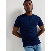 Levi'S Henley Short Sleeve T-Shirt- Dark Blue