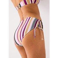 V By Very Ruched Tie Side Bikini Brief - Print