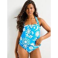 V By Very Blouson Tankini - Blue