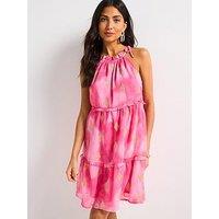 V By Very Metallic Tiered Mini Dress