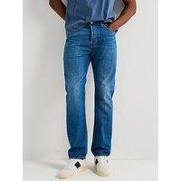 Levi'S 501 Original Straight Fit Jeans - Window Pane Lightweight - Dark Blue