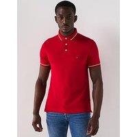 Tommy Hilfiger Slim Fit Tipped Polo Shirt - Red