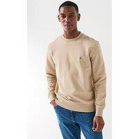 Tommy Hilfiger Essential Terry Crew Neck Sweatshirt - Natural