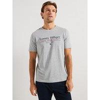 Tommy Hilfiger Centre Stack Logo T-Shirt - Light Grey