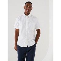 Tommy Hilfiger Regular Fit Heritage Oxford Short Sleeve Shirt - White