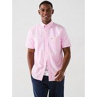 Tommy Hilfiger Regular Fit Heritage Short Sleeve Oxford Shirt - Light Pink