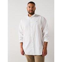 Tommy Hilfiger Big & Tall Flex Poplin Regular Fit Long Sleeve Shirt - White