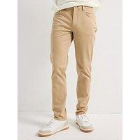 Tommy Hilfiger Denton 5 Pocket Cotton Satin Casual Trousers - Khaki