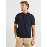 Tommy Hilfiger Essential Cotton Knitted Polo Shirt - Navy