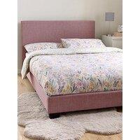Very Home Riley Fabric Small Double Bed Frame With Mattress Options (Buy & Save!) - Antique Rose - Bed Frame With Standard Mattress