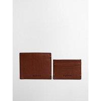 Barbour Cairnwell Wallet & Cardholder Gift Set - Brown