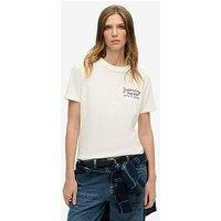 Superdry Tokyo Rhinestone Rt-Shirt - White