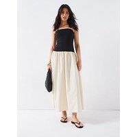 V By Very Colour Block Dress - Mono
