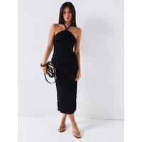 V By Very Corsage Halter Dress - Black