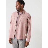 Barbour Garment Dyed Angelo Long Sleeve Relaxed Fit Shirt - Pink
