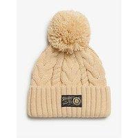 Superdry Chunky Cable Beanie - Beige