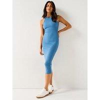 Everyday Rib Midaxi Dress - Blue