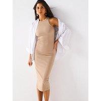 Everyday Rib Midaxi Dress - Taupe