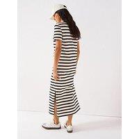 Everyday Jersey Basic Midaxi Dress Stripe - Black/Cream