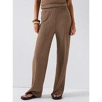 V By Very Texture Co Ord Bottom - Brown