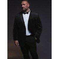 Badrhino Velvet Blazer Regular - Black