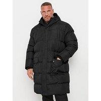 Badrhino Longline Padded Coat - Black