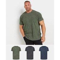 Badrhino Big & Tall 3 Pack Acid Wash T-Shirts - Multi