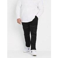 Badrhino Cargo Slim Fit Jeans 30" - Black