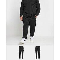 Badrhino 2 Pack Cargo Joggers - Black