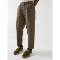 Barbour Bayview Herringbone Trousers - Dark Green