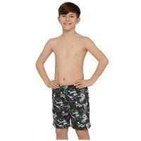 Zoggs Junior Boys Hydro Black 15Inch Shorts