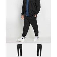 Badrhino 2 Pack Jersey Joggers - Black