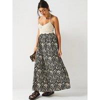 V By Very Crochet Halter Dress - Mono