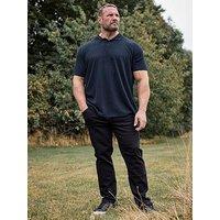 Badrhino Big & Tall Fabric Interest Polo Shirt - Blue