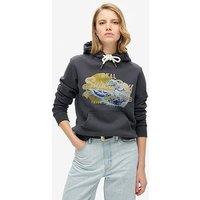 Superdry Tokyo Vintage Logo Graphic Hoody - Black