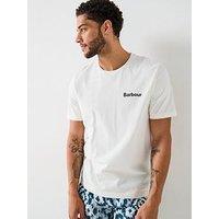 Barbour Homelane Relaxed Fit Back Hit T-Shirt - Off White