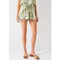 Everyday Loose Fit Shorts-Leaf Print