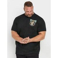 Badrhino Big & Tall Tattoo T-Shirt - Black