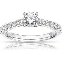 Ernest Jones Platinum 1Ct Diamond Engagement Ring. Round Cut Four Claw Solitaire Ring