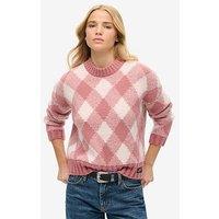 Superdry Argyle Pattern Jumper - Pink