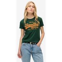 Superdry Embroidered Vl Fitted T-Shirt - Green